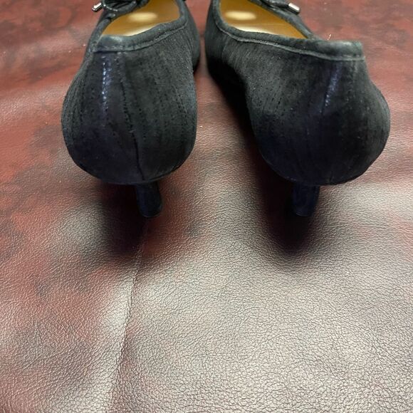 Alex Marie NWOT black suede kitten heel pumps heels, size 7 - Picture 5 of 10